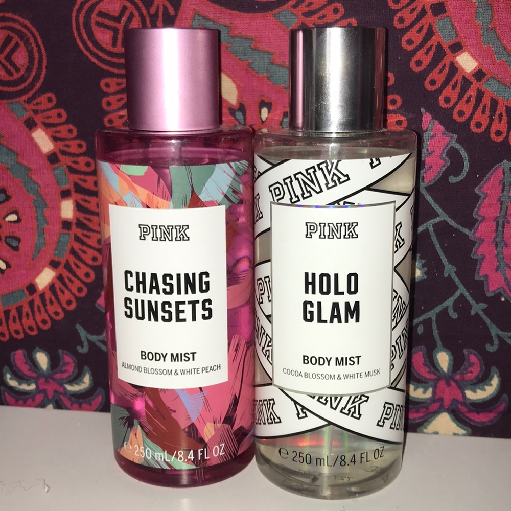 2 PINK body mists